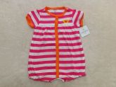 Body listrado Rosa e Branco Carter's - 6 meses