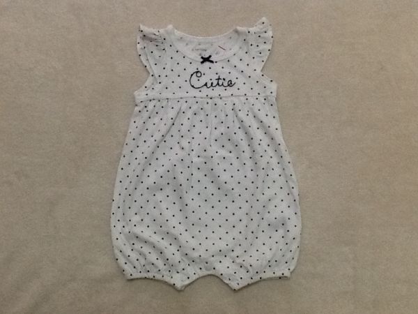 Body Branco Cutie Carter's - 6 meses