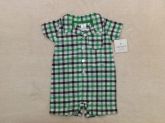 Camisa verde xadrez Carter's 3 meses