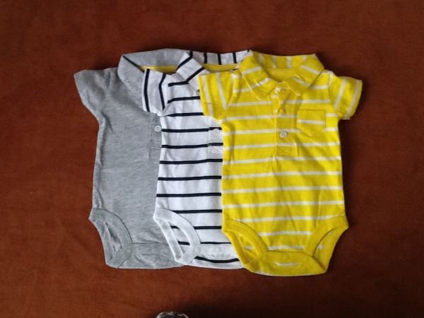 Body Polo Carter's Recém nascido Kit com 3