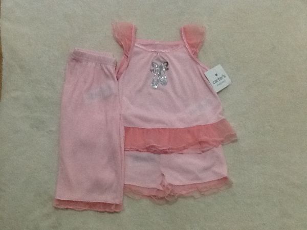 Conjunto de bailarina rosa Carter's 1 ano