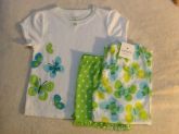 Conjunto Branco e Verde Carter's - 5 anos